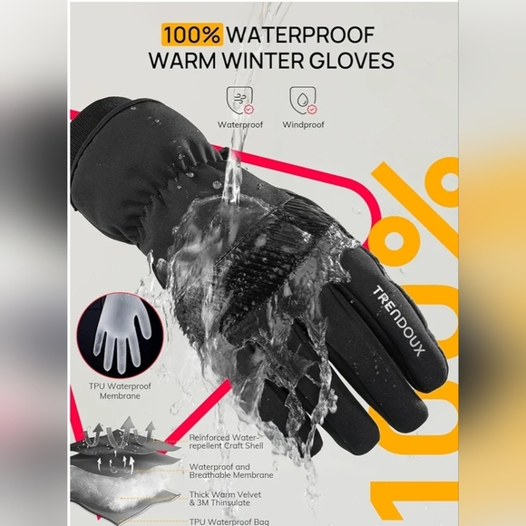 NWT Winter Gloves for Men - Picture 2 of 7